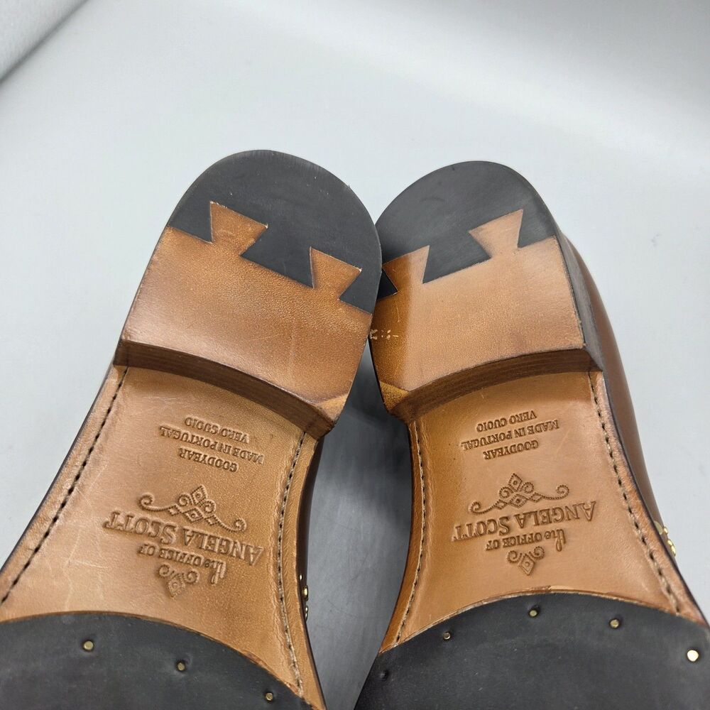 The Office Of Angela Scott Miss Cecilia Stud Loafer cognac sz EUR 42/ US 12 - Picture 14 of 15